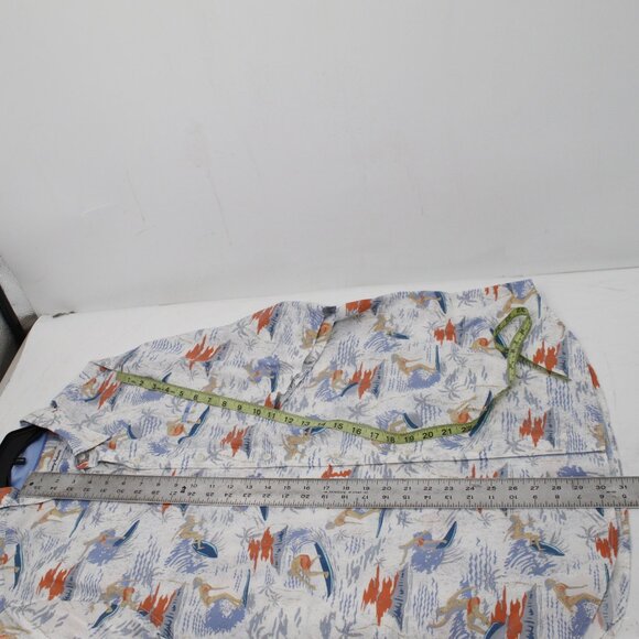 Tommy Bahama Hawaiian Shirt Mens XL surf board Short Sleeve Surfers Print camp - Picture 9 of 11